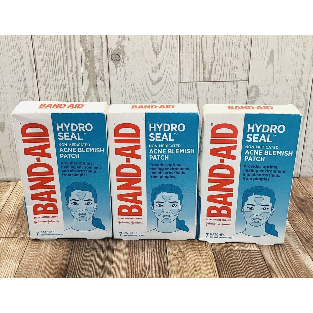 Band-Aid Hydro Seal Acne Blemish Patches 7ct 3 Pack Overnight Hydrocolloid New